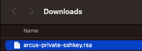 Arcus Private SSH Key