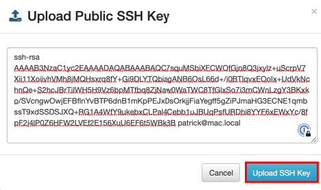 Copy Public Key