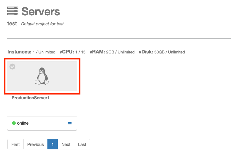 VM Snapshot Menu