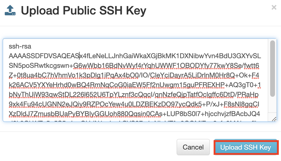 Upload SSH Key