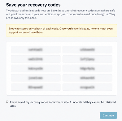 2fa recovery codes