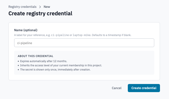 Registry Credentials