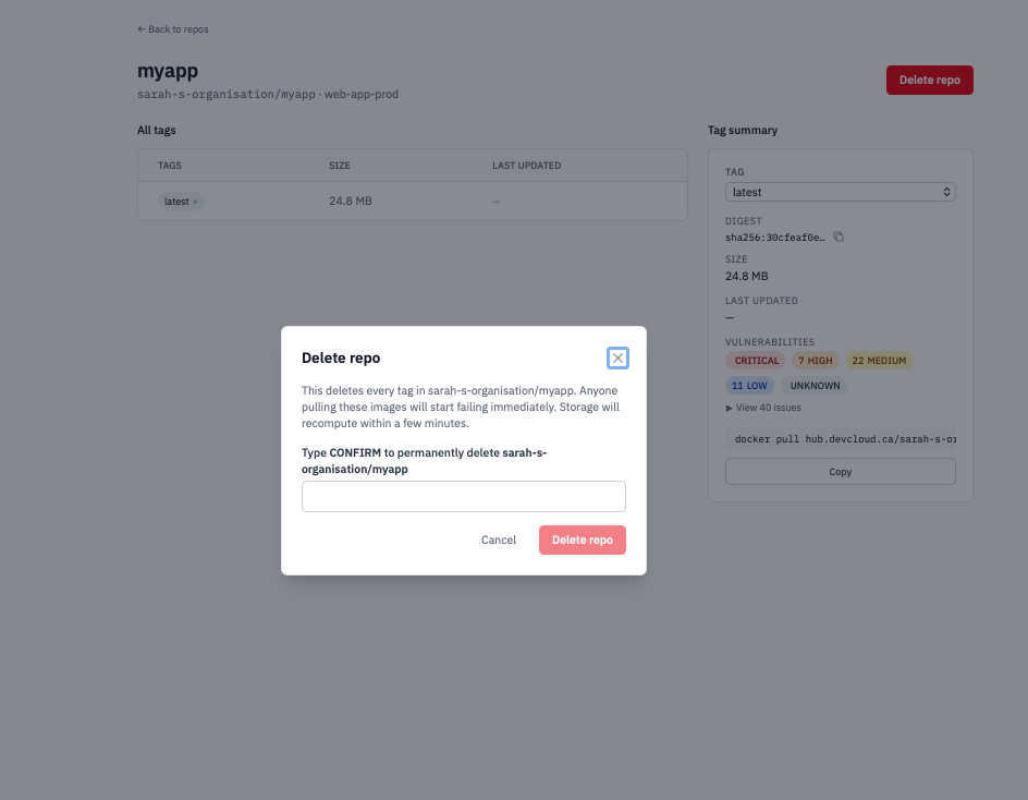 Delete Repo