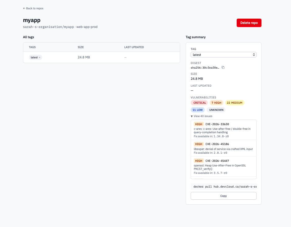 Inspect Repos Extanded