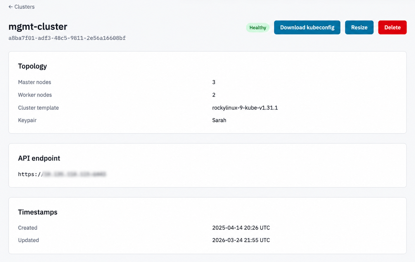 Creating Cluster