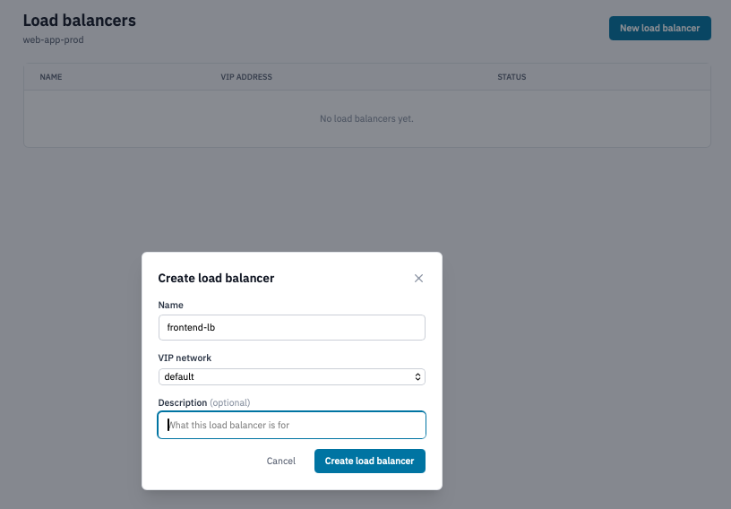 Create Loadbalnacer