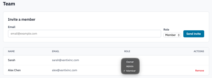 Manage User Roles