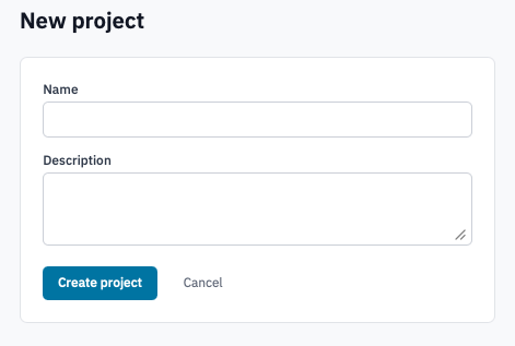 New project