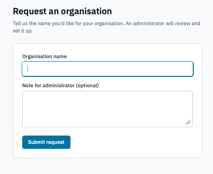 Request Organisation