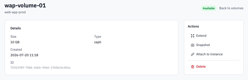 Resize Volume