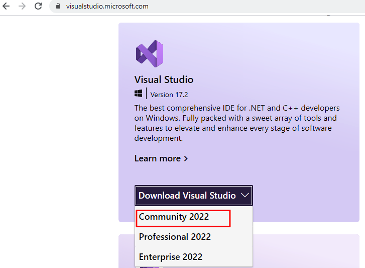 Microsoft Visual Studio Community