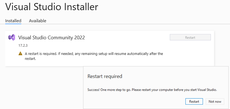 Visual Studio Installer